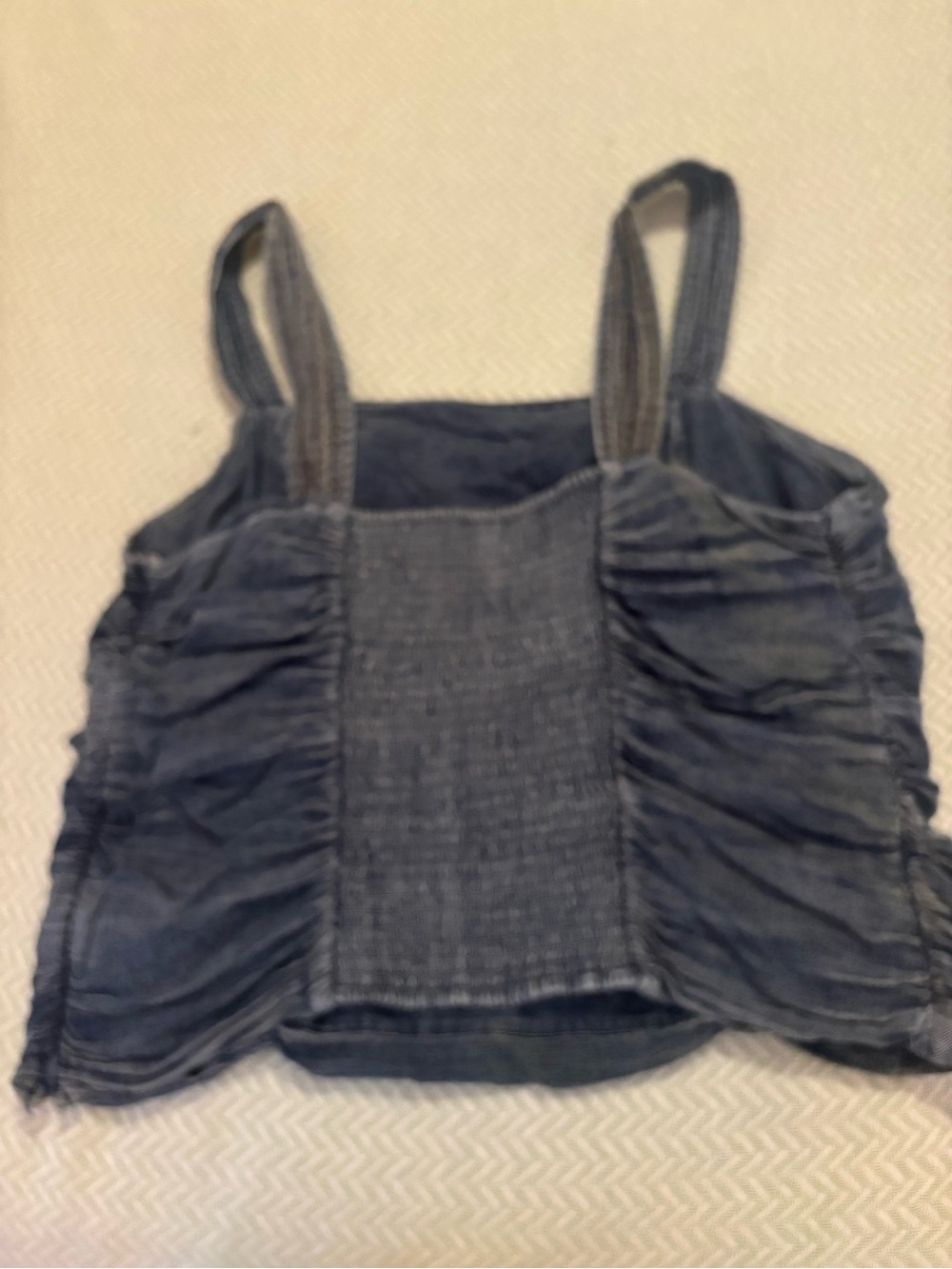 Pilcro Navy Ruched Tank Top - Picture 3 of 3